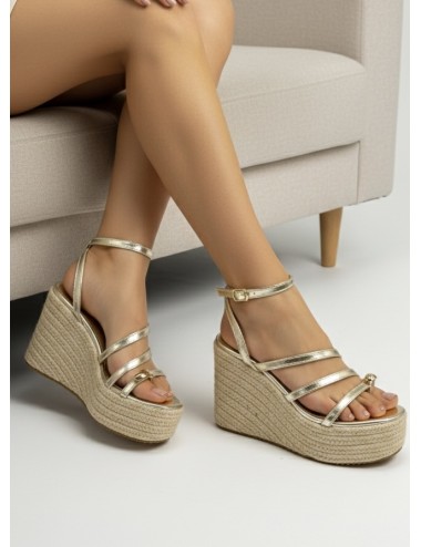 Sandalias con cuña Menfi Gold