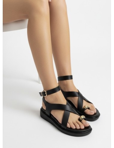 Sandalias Romanas con Anillo Doradas Alpi Noir