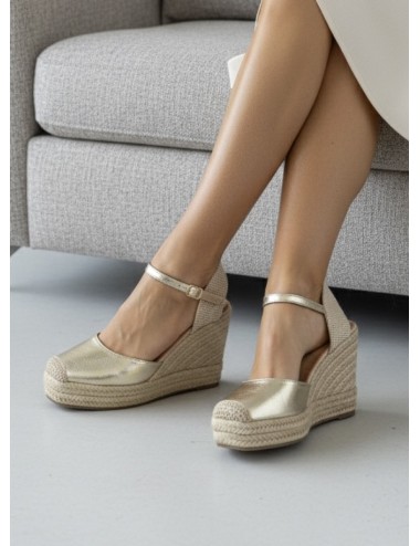 Sandalias con cuña Giugli Gold