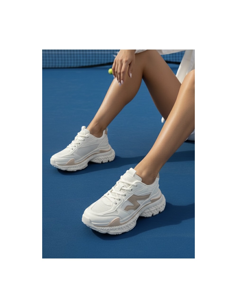 Tenis de suela gruesa Atrani Beige