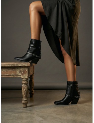 Botas cowboy con tachuelas Ballerina Noir