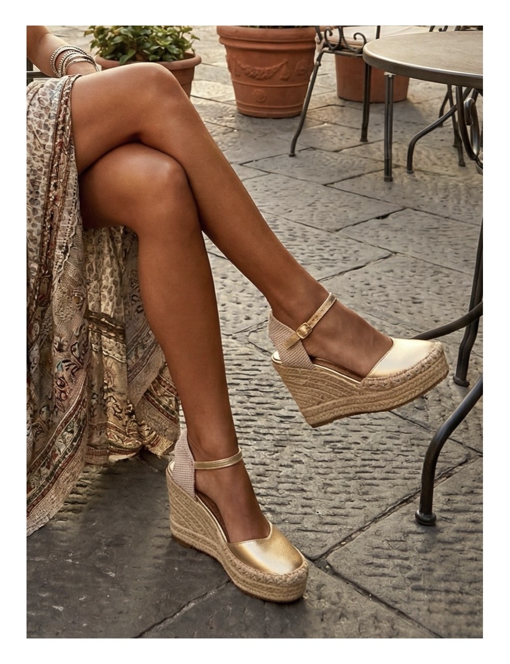 Sandalias con Esparto Luciani Gold