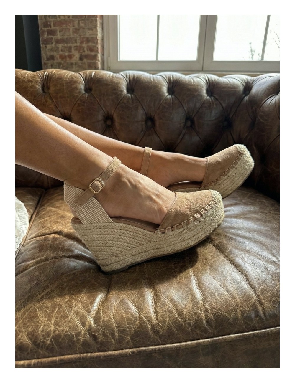 Sandalias con Esparto Luciani Khaki