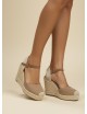 Sandalias con cuña Giugli Khaki
