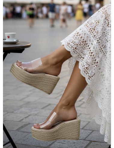 Sandalias con plataforma Rassa Beige
