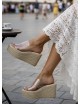 Sandalias con plataforma Rassa Beige