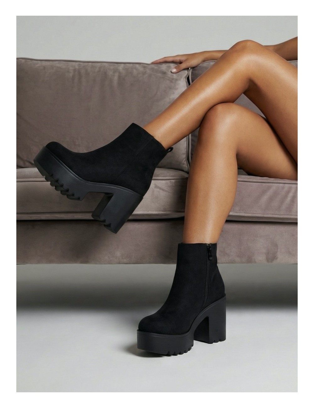 Botines con tacón y plataforma Costelli Noir