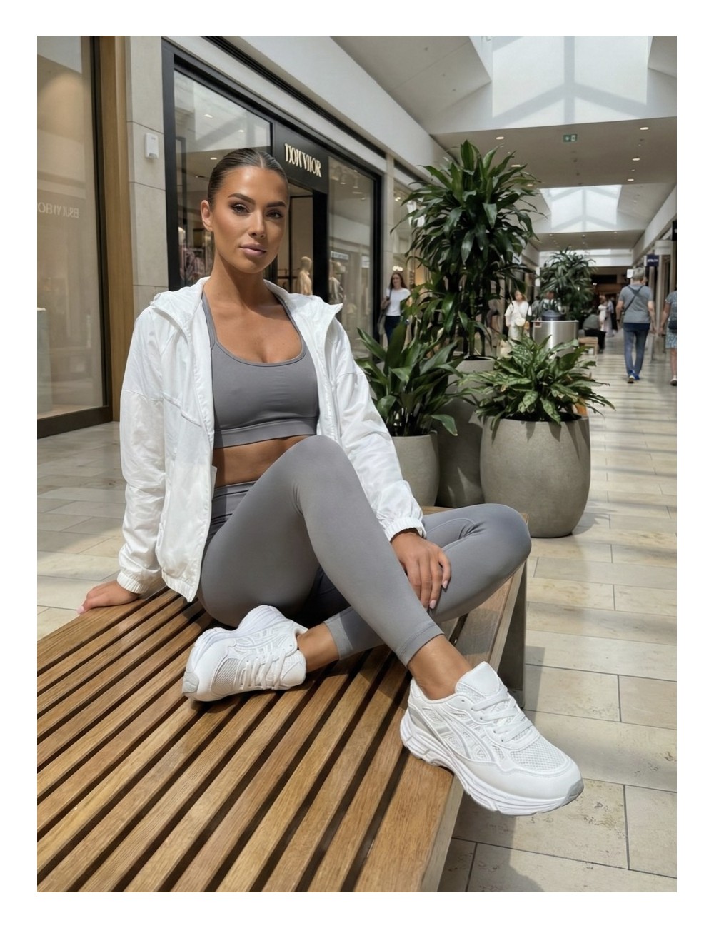 Tenis con suela gruesa Mestre White