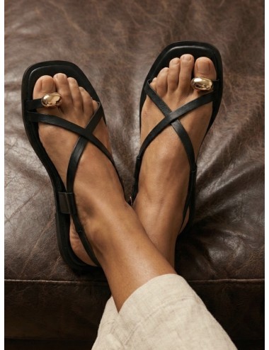 Sandalias planas Sassi Noir