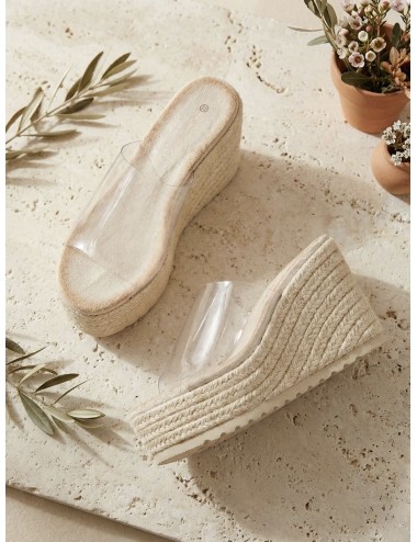 Cuñas de Esparto con Plataforma Fissa Beige