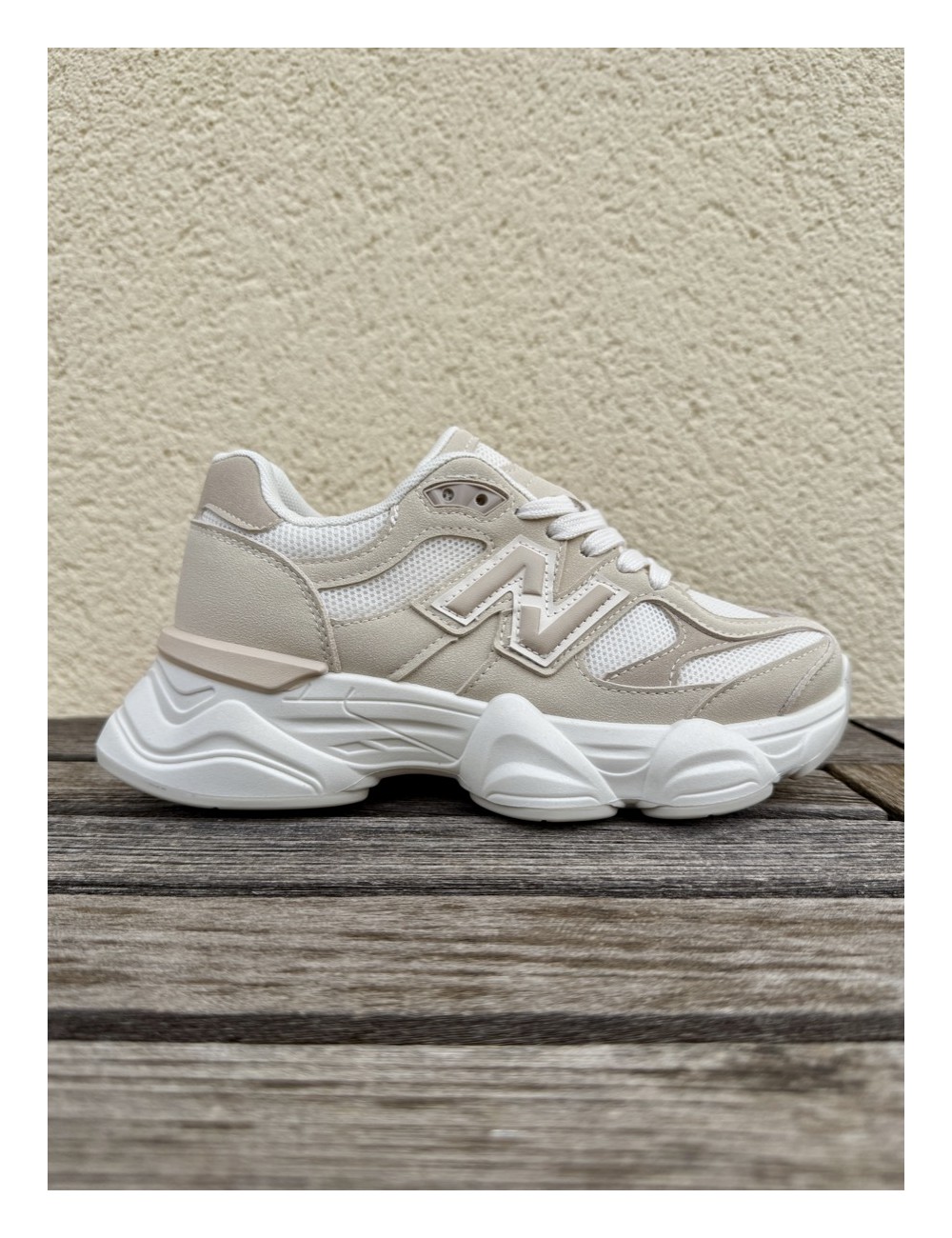 Tenis de suela gruesa Priula Biege