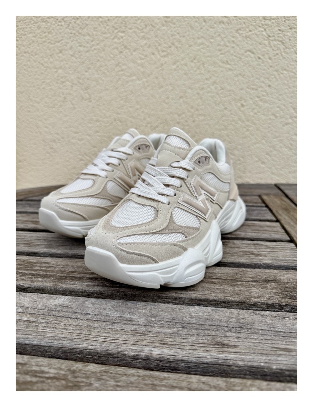 Tenis de suela gruesa Priula Biege