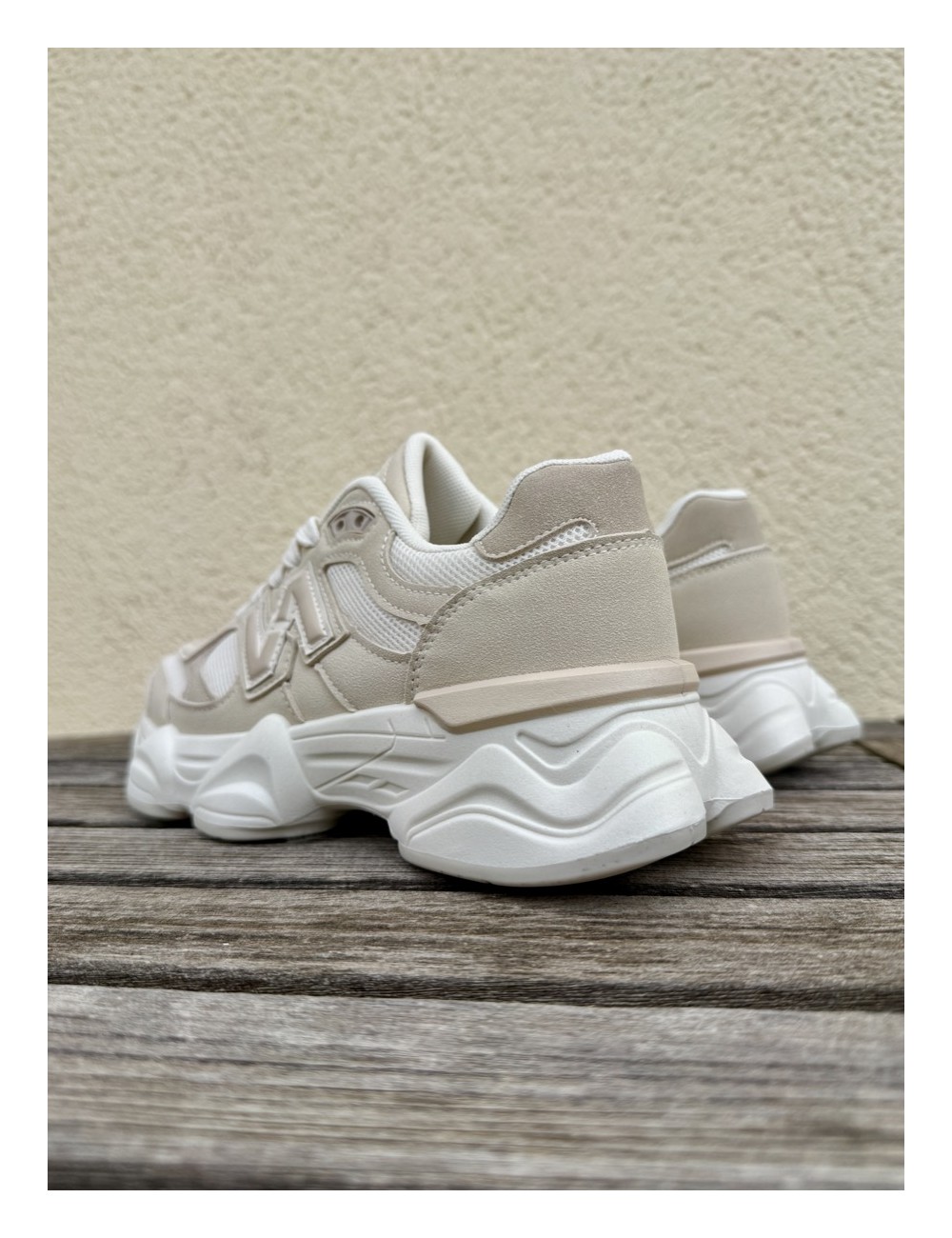 Tenis de suela gruesa Priula Biege