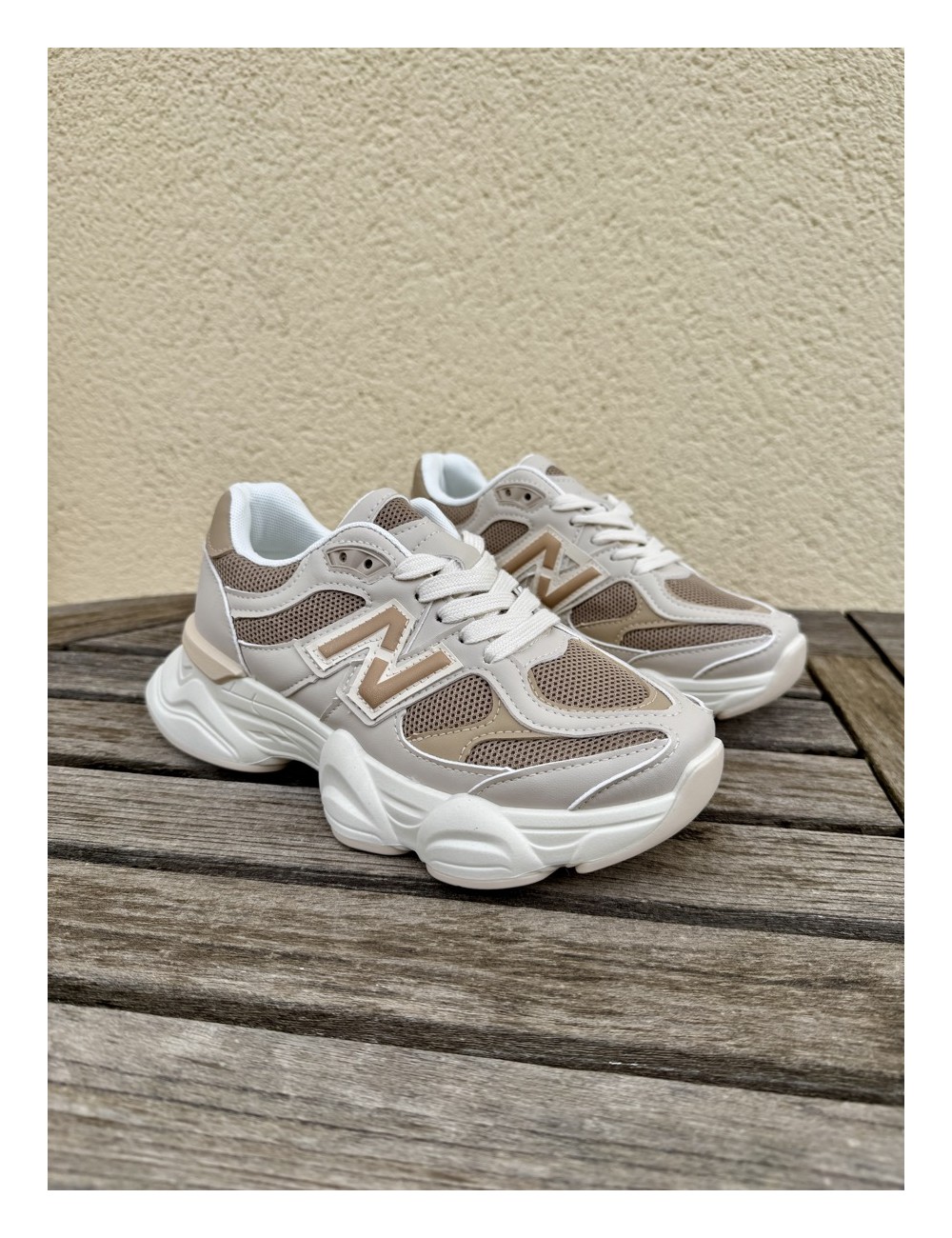 Tenis de suela gruesa Priula Khaki