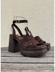 Sandalias de tacon Mirla Brown