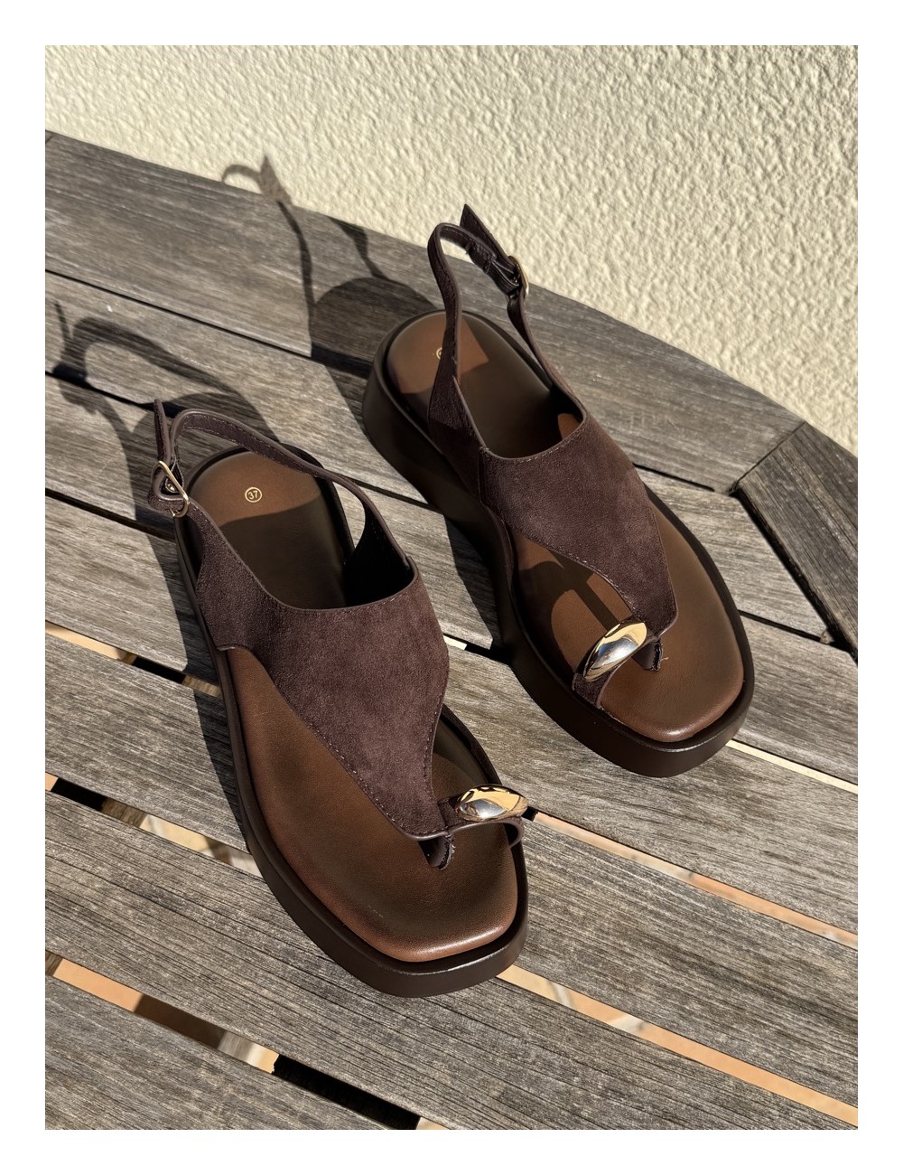 Sandalias con plataforma Liese Brown