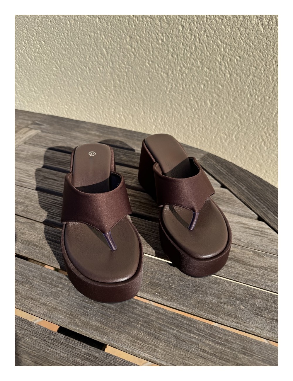 Sandalias con plataforma Agnata Brown