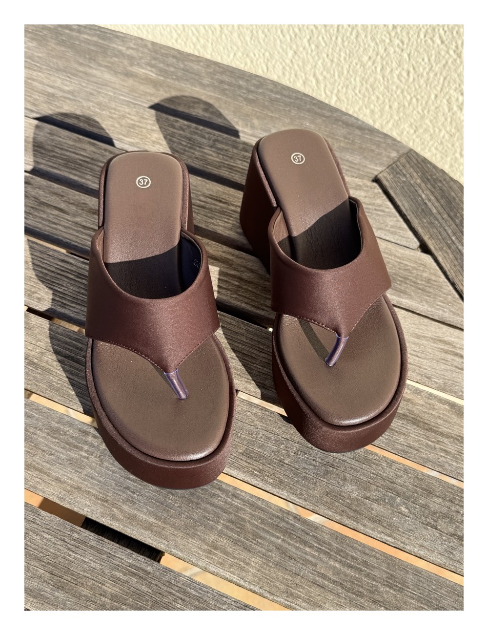 Sandalias con plataforma Agnata Brown