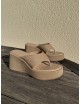 Sandalias con plataforma Agnata Beige