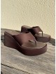 Sandalias con plataforma Agnata Brown