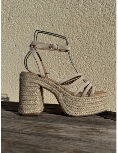 Sandalias de Tacón con Tiras Andria Beige