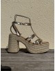 Sandalias de Tacón con Tiras Andria Gold
