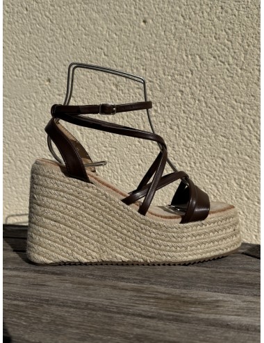 Sandalias con Cuña Maxi Monza Marron