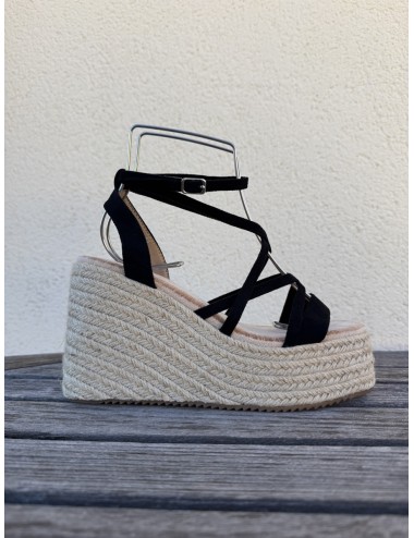 Sandalias con Cuña Maxi Monza Black
