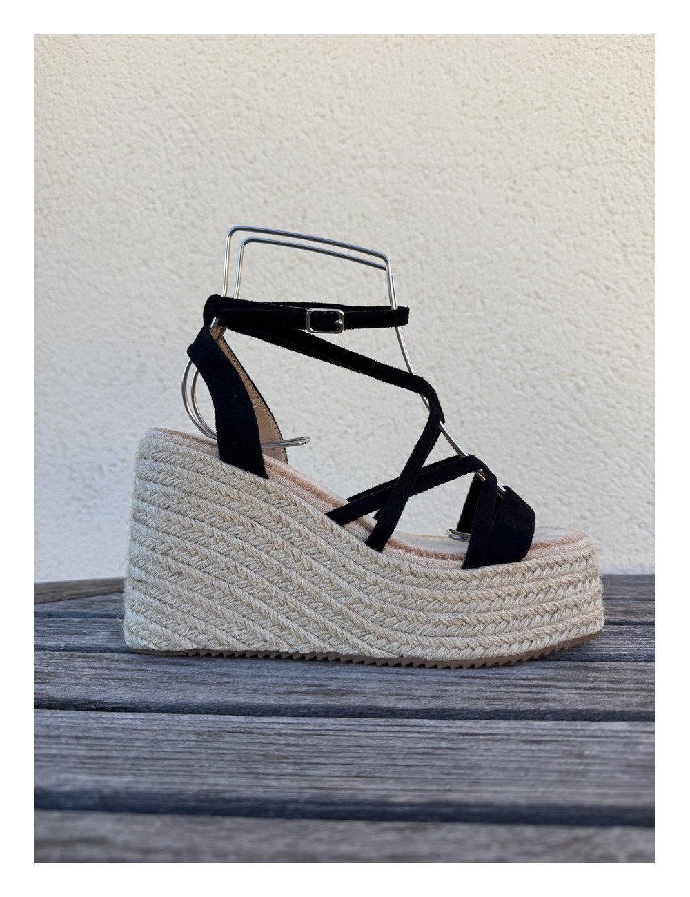 Sandalias con Cuña Maxi Monza Noir