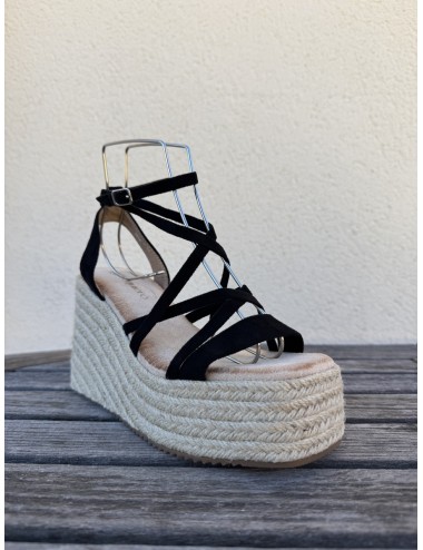 Sandalias con Cuña Maxi Monza Black
