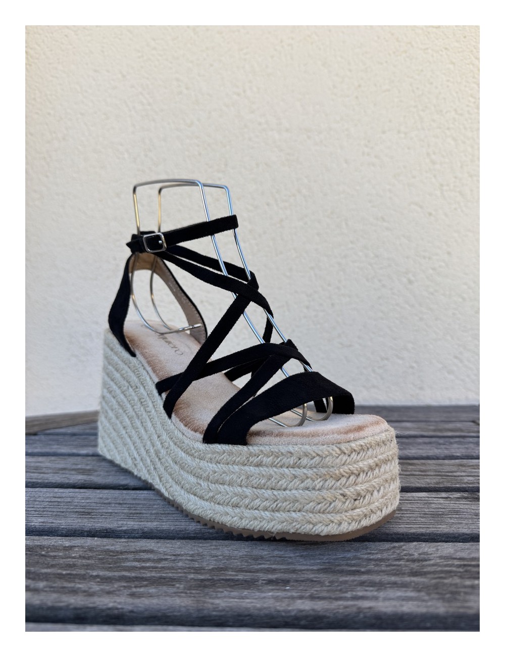 Sandalias con Cuña Maxi Monza Black