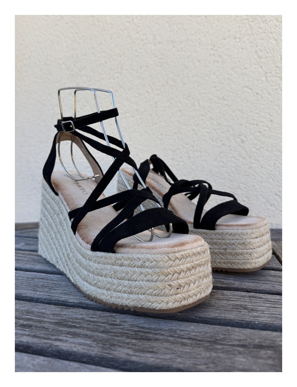Sandalias con Cuña Maxi Monza Noir