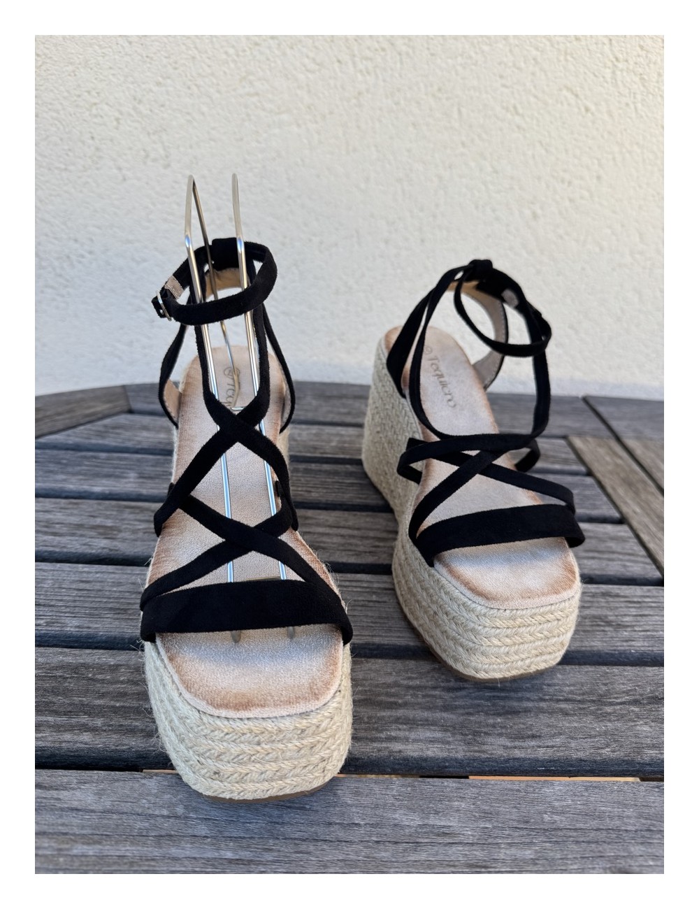 Sandalias con Cuña Maxi Monza Black