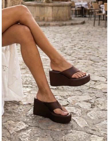 Sandalias con plataforma Agnata Brown