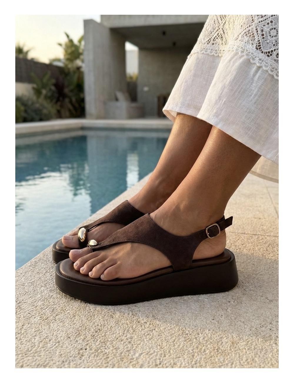 Sandalias con plataforma Liese Brown