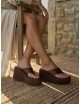Sandalias con plataforma Agnata Brown