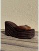 Sandalias con plataforma Sozza Brown