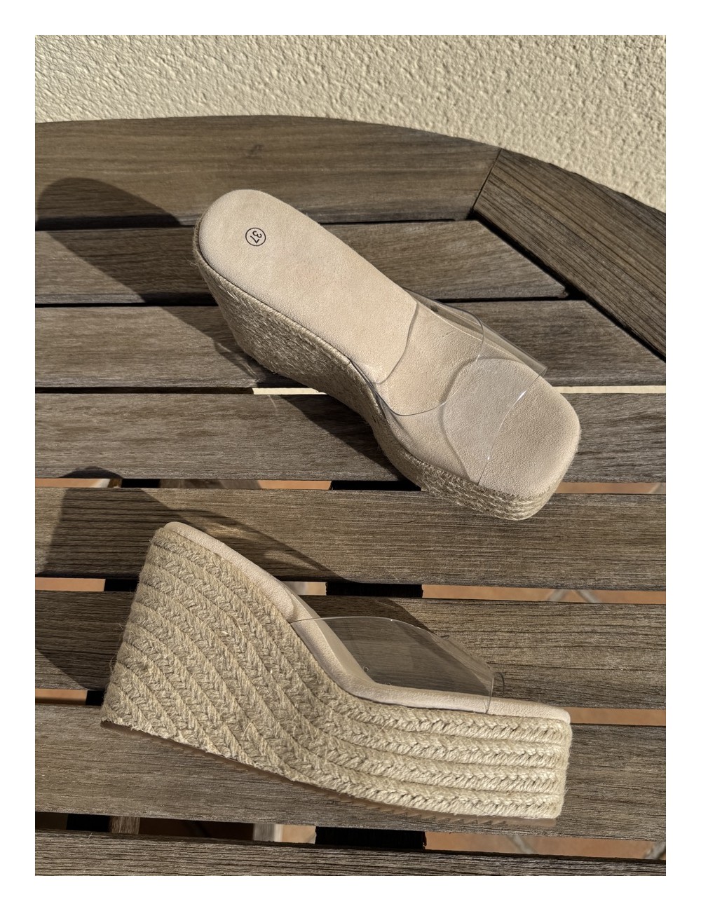 Sandalias con plataforma Sozza Beige
