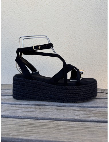 Sandalias con plataforma y anillo Luras Noir