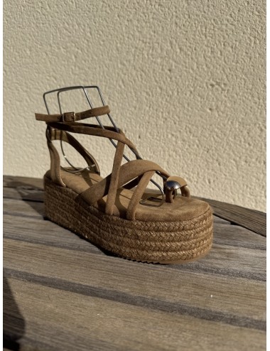 Sandalias con plataforma y anillo Luras Khaki