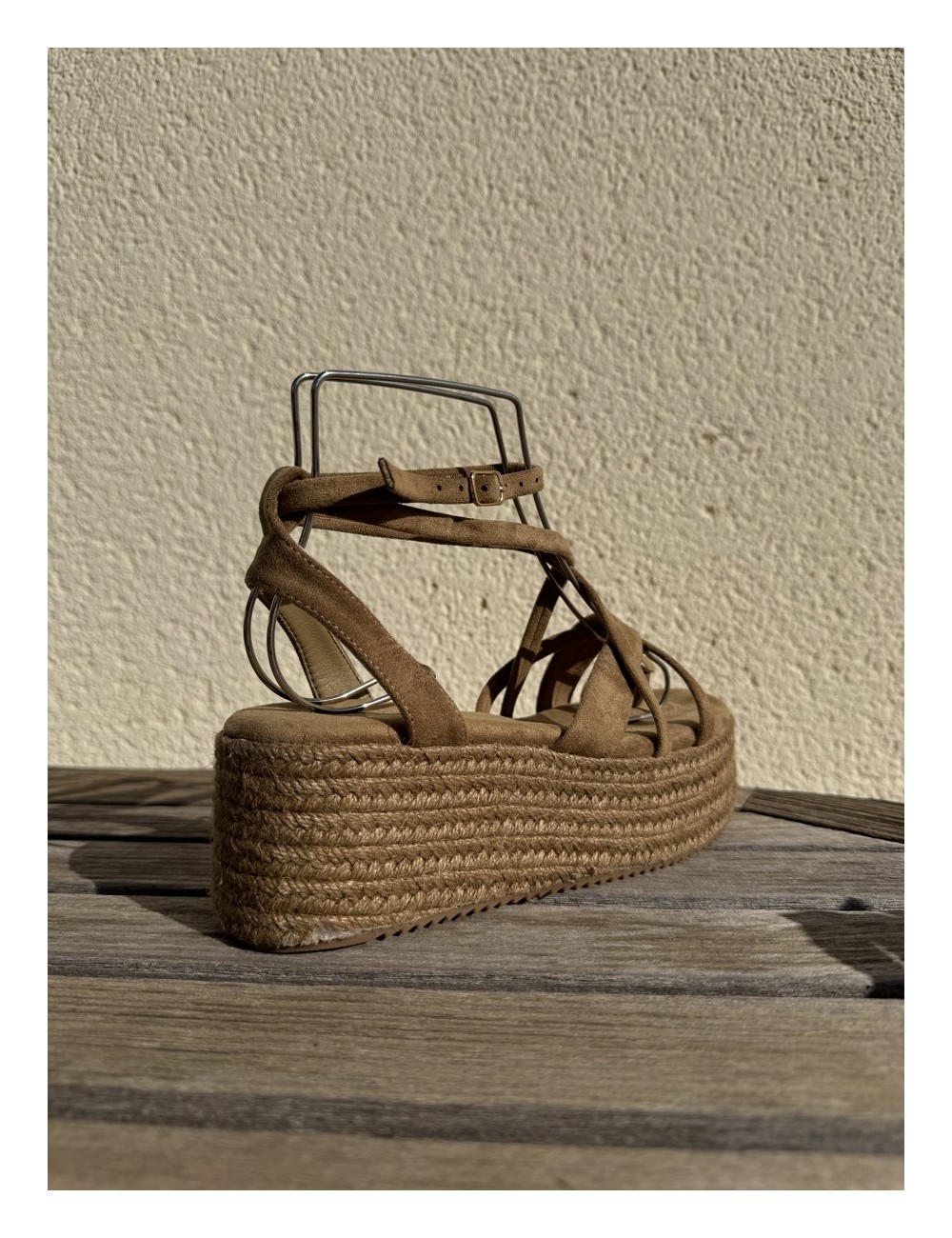 Sandalias con plataforma y anillo Luras Khaki