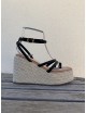 Sandalias con plataforma y tiras Telti Black