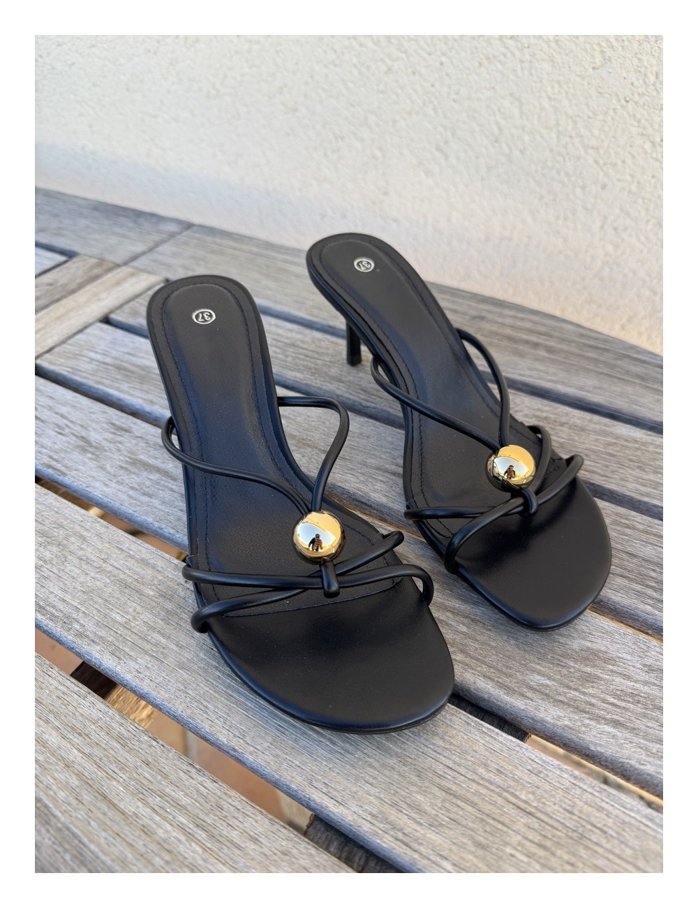 Sandalias de tacón fino Priatu Noir