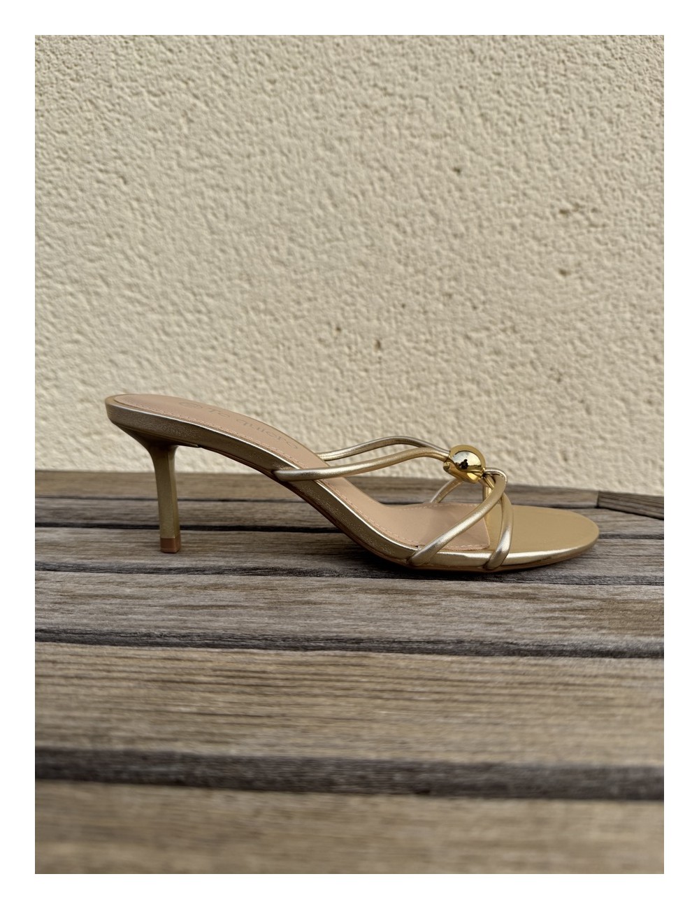Sandalias de tacón fino Priatu Gold