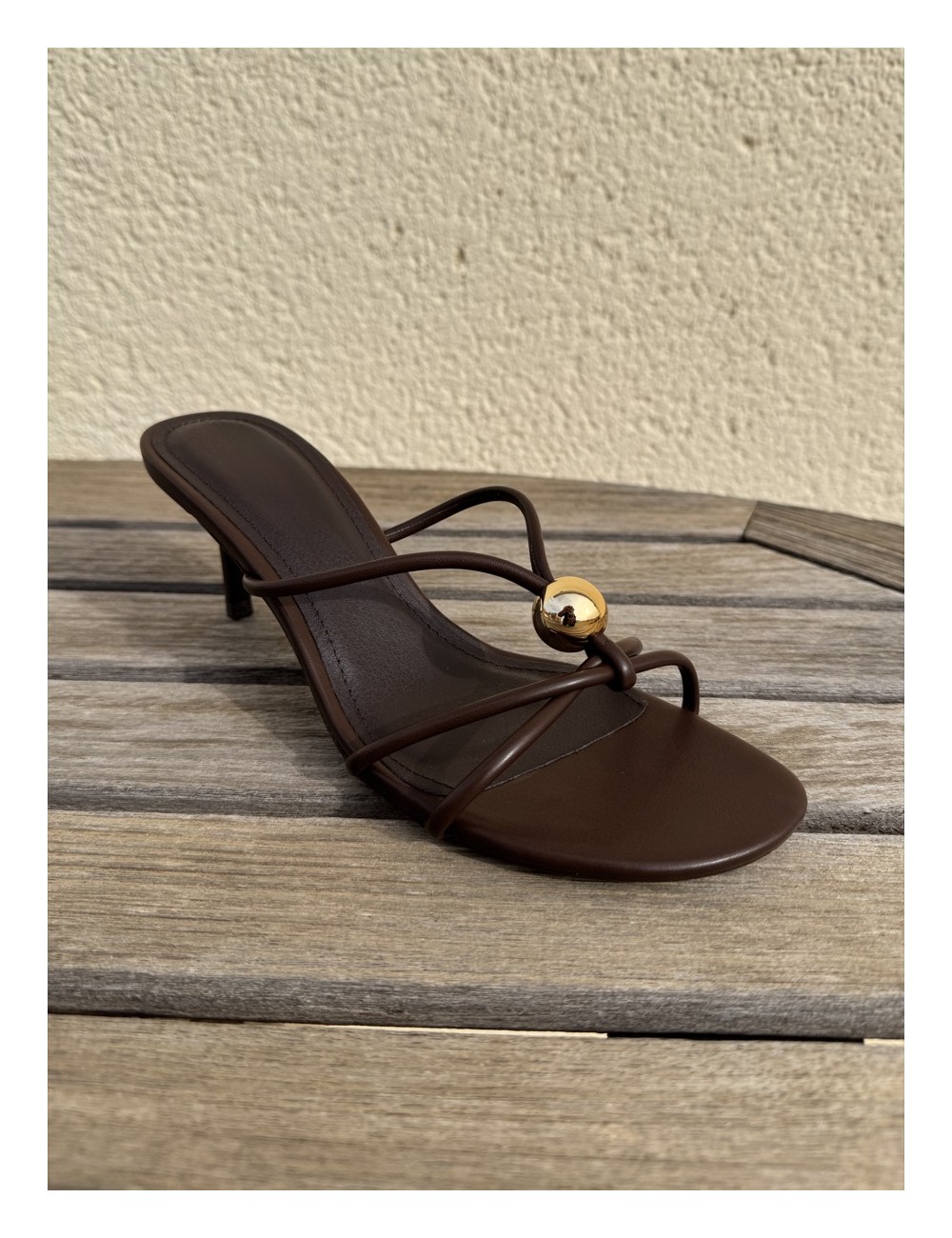 Sandalias de tacón fino Priatu Brown