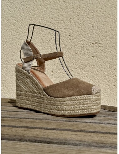 Sandalias con cuñas altas Loiri Khaki
