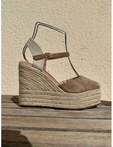 Sandalias con cuñas altas Loiri Khaki
