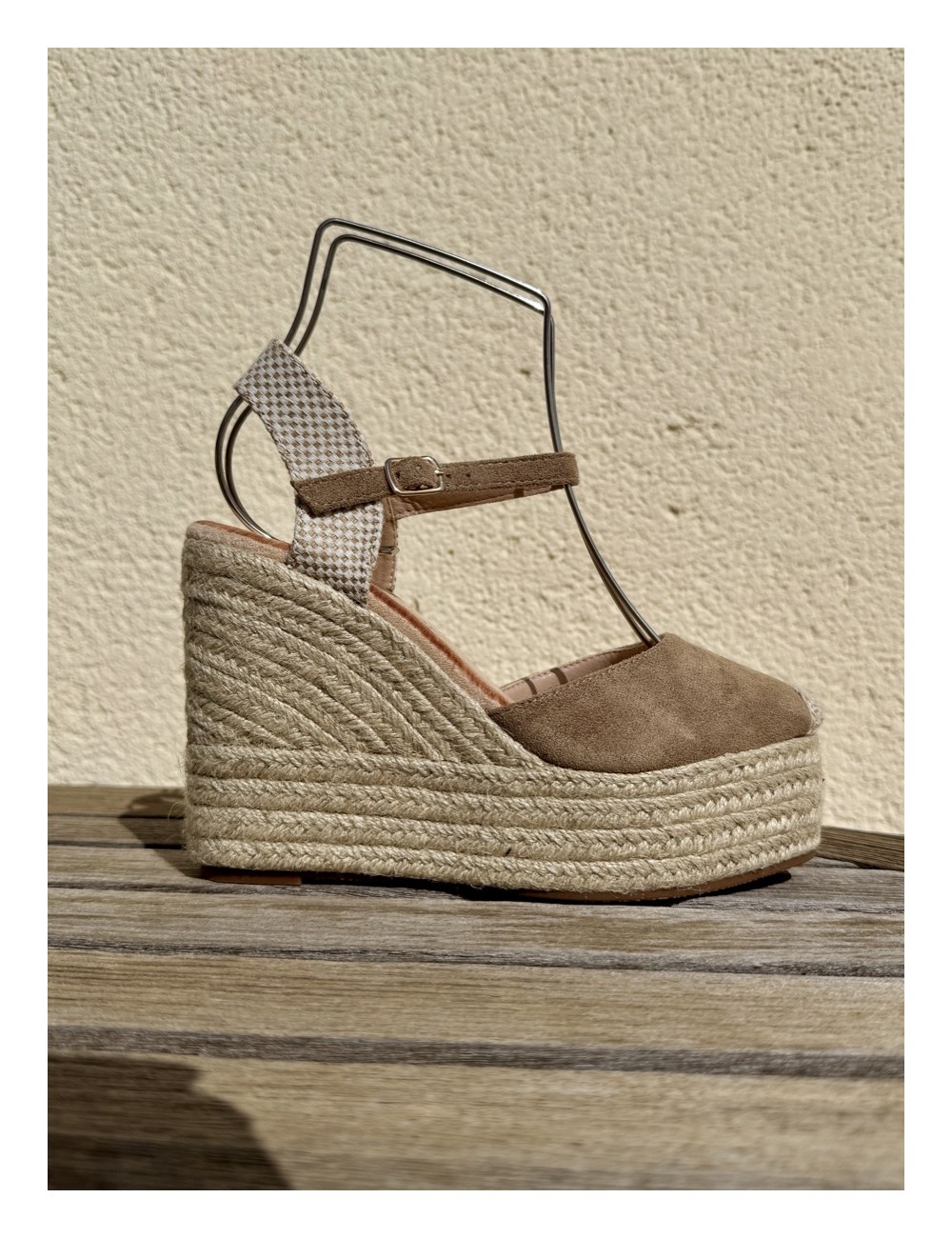 Sandalias con cuñas altas Loiri Khaki