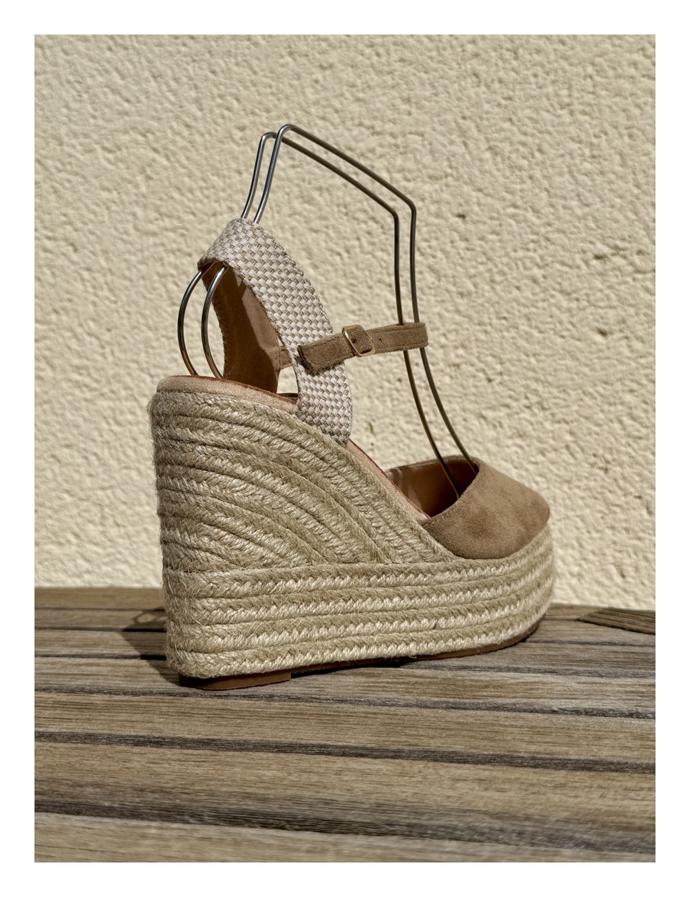 Sandalias con cuñas altas Loiri Khaki