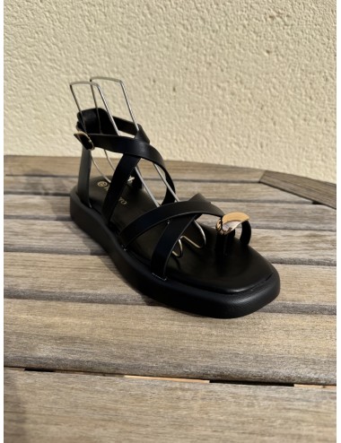 Sandalias con tiras y anillo Onifai Noir